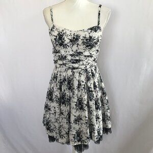 Love Tease Black & White/Tulle Dress